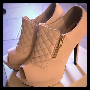 Suede cream heels!